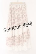 axes femme / 小花×レースパッチワークスカート F クリーム O-26-04-02-053-AX-SK-OW-OS