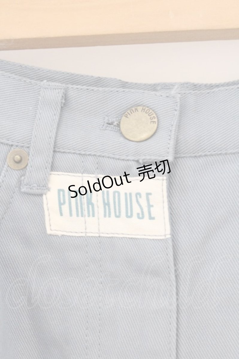 画像2: PINK HOUSE / ロゴワッペンスカート  ブルー O-26-04-02-006-LO-SK-OW-ZT656 (2)