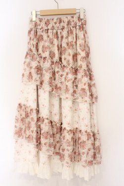 画像4: axes femme / 小花×レースパッチワークスカート F クリーム O-26-04-02-053-AX-SK-OW-OS