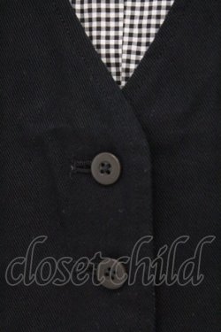 画像2: PINK HOUSE / ギンガム使いベスト  クロ O-26-04-02-001-LO-TO-OW-OS