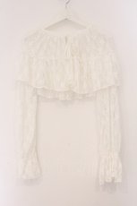 画像1: merry jenny / レースフレアボレロ F シロ O-26-04-02-058-LO-TO-OW-ZT009 (1)