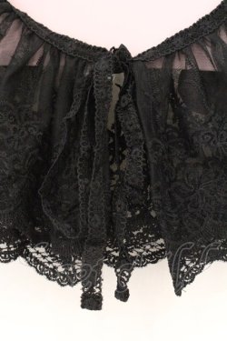 画像2: m petit by misako / AMレース付け襟  クロ O-26-04-02-062-LO-ZA-IG-OS