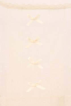 画像2: m petit by misako / ドットチュールエプロン M アイボリー O-26-04-02-064-LO-OP-IG-OS