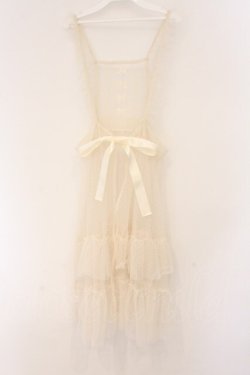 画像3: m petit by misako / ドットチュールエプロン M アイボリー O-26-04-02-064-LO-OP-IG-OS