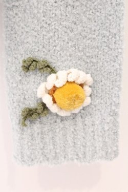 画像4: PINK HOUSE / マーガレットモチーフ使いニットカーディガン  サックス O-26-04-02-065-LO-TO-OW-OS