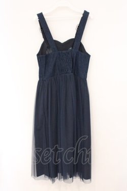 画像3: F i.n.t / フロントレースアップチュールドッキングジャンパースカート  インディゴ O-26-04-02-007-CA-OP-IG-OS