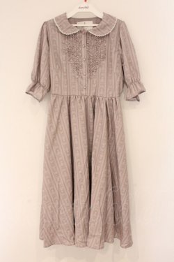 画像1: m petit by misako / NINA'sコラボワンピース M ブラウン O-26-04-02-071-LO-OP-OW-OS