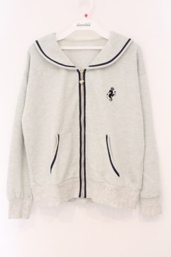 画像1: Secret Honey / セーラーZIPパーカー 2 グレー O-26-04-02-072-CA-TO-OW-OS