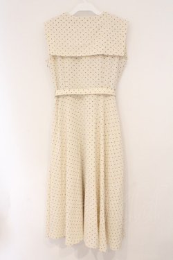 画像3: an another angelus / スクエアカラーボウタイドットワンピース  アイボリー×ブラウン O-26-04-02-008-CA-OP-IG-OS