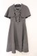 画像1: an another angelus / ケープ付きダブル釦ジャンパースカート  クロ×グレー O-26-04-02-009-CA-OP-IG-OS (1)