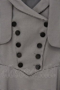 画像2: an another angelus / ケープ付きダブル釦ジャンパースカート  クロ×グレー O-26-04-02-009-CA-OP-IG-OS