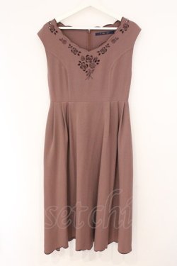 画像1: an another angelus / ローズカットワーク刺繍ジャンパースカート  ピンク O-26-04-02-010-CA-OP-IG-OS