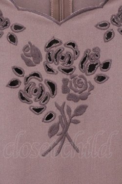 画像2: an another angelus / ローズカットワーク刺繍ジャンパースカート  ピンク O-26-04-02-010-CA-OP-IG-OS