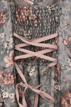 画像4: an another angelus / カーテンフラワー柄ジャンパースカート  グリーン O-26-04-02-011-CA-OP-IG-OS