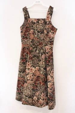 画像1: an another angelus / ゴブランフレアーワンピース  クロ×ベージュ O-26-04-02-012-CA-OP-IG-OS