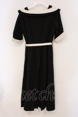 画像3: an another angelus / オフショルバイカラーワンピース  クロ×ベージュ O-26-04-02-016-CA-OP-IG-OS