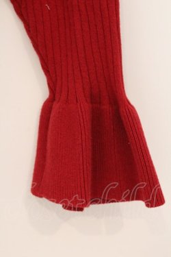 画像2: F&A / スカラップ使いリブニットプルオーバー  アカ O-26-04-02-017-LO-TO-IG-OS