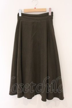 画像1: an another angelus / ローズアンティークベルト付きフレアースカート  カーキグリーン O-26-04-02-019-CA-SK-IG-OS