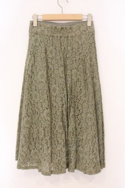 画像3: an another angelus / 総レースフレアースカート  グリーン O-26-04-02-020-CA-SK-IG-OS