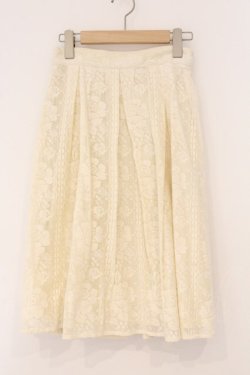 画像1: an another angelus / テーブルクロス風レースタックスカート  アイボリー O-26-04-02-021-CA-SK-IG-OS