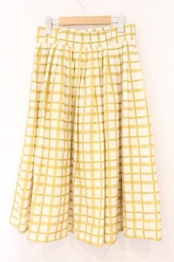画像3: an another angelus / ハンドペイントチェックスカート  イエロー O-26-04-02-024-CA-SK-IG-OS