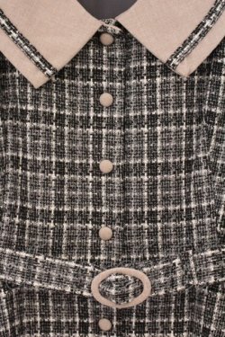 画像2: an another angelus / スモーキークレリックツイードチェックワンピース  グレー O-26-04-02-028-CA-OP-IG-OS