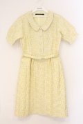 an another angelus / ジャガードパイピング使いワンピース  イエロー O-26-04-02-029-CA-OP-IG-OS