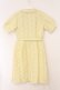 画像3: an another angelus / ジャガードパイピング使いワンピース  イエロー O-26-04-02-029-CA-OP-IG-OS (3)
