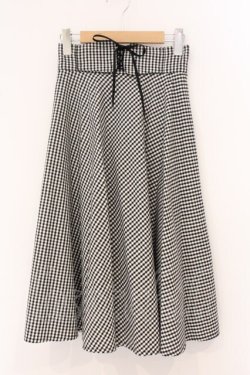 画像1: F&A / フロントレースアップフレアースカート  クロ×シロ O-26-04-02-030-LO-SK-IG-OS