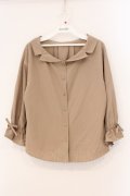 F&A / オフショル開衿シャツ  ブラウン O-26-04-02-031-LO-BL-IG-OS