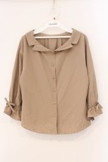 画像1: F&A / オフショル開衿シャツ  ブラウン O-26-04-02-031-LO-BL-IG-ZT036 (1)