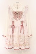 LIZ LISA / Romantic Cosmetics柄ワンピース 0 ピンク O-26-04-04-042-LO-OP-OW-OS