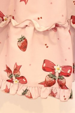 画像3: majoretty / まゆろんコラボいちご柄ワンピース M ピンク O-26-04-04-045-GO-OP-OW-OS