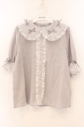 axes femme kawaii / プチリボン半袖ブラウス M グレー O-26-04-04-049-AX-BL-OW-OS