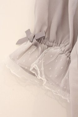 画像3: axes femme kawaii / プチリボン半袖ブラウス M グレー O-26-04-04-049-AX-BL-OW-OS