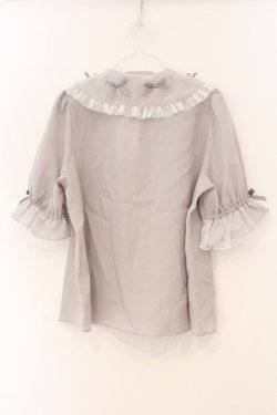 画像4: axes femme kawaii / プチリボン半袖ブラウス M グレー O-26-04-04-049-AX-BL-OW-OS