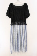 画像1: axes femme / ミュルーズドッキングワンピース M ネイビー O-26-04-04-050-AX-OP-OW-OS (1)