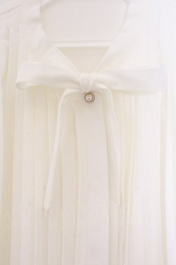 画像2: an another angelus / フロントプリーツリボンタイブラウス  オフシロ O-26-04-04-006-CA-BL-IG-OS