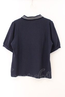 画像3: Fi.n.t / チェーンステッチ使いポロシャツ F ネイビー O-26-04-04-054-CA-TO-OW-OS