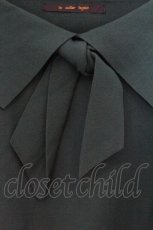 画像2: an another angelus / タイ付きケープカラーニットプルオーバー F グリーン O-26-04-04-055-CA-TO-OW-ZT096 (2)