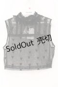 Hoshibako Works / ノースリーブレーシーカットソー  クロ O-26-04-04-057-LO-TO-OW-OS