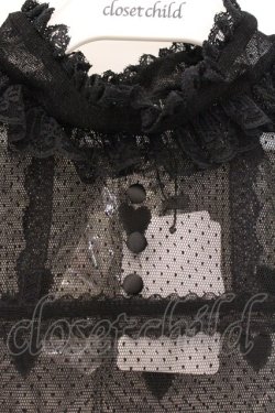 画像2: Hoshibako Works / ノースリーブレーシーカットソー  クロ O-26-04-04-057-LO-TO-OW-OS