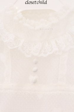 画像2: Hoshibako Works / ノースリーブレーシーカットソー  シロ O-26-04-04-058-LO-TO-OW-OS