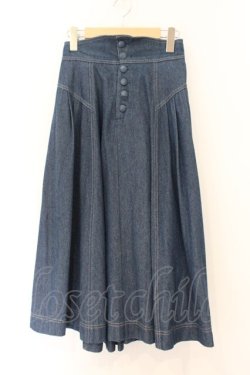画像1: an another angelus / サイドタックデニムフレアースカート F インディゴ O-26-04-04-060-CA-SK-OW-OS
