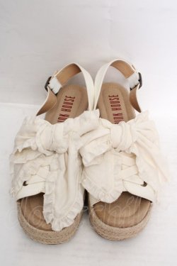 画像2: PINK HOUSE / リボンモチーフサンダル M シロ O-26-04-04-1002-LO-SH-IG-OS