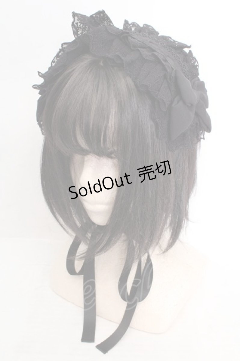 画像1: Vallee lys / Lace Enchantment Headdress  ブラック O-26-04-04-1026-GO-AC-IG-ZT424 (1)