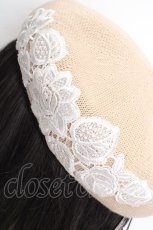画像2: m petit by misako / TT*AMレースサーモベレー  ベージュ「 O-26-04-04-1027-LO-AC-IG-ZTK053 (2)