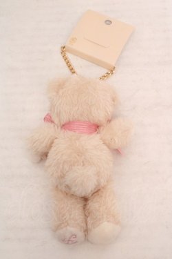 画像2: Maison de FLEUR / ZOZOTOWN限定ベアチャーム  アイボリー×P@インク O-26-04-04-1029-LO-ZA-IG-OS