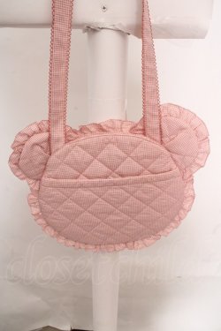 画像4: PINK HOUSE / テディシルエットギンガムチェックポシェット  ピンク O-26-04-04-1037-LO-BG-IG-OS