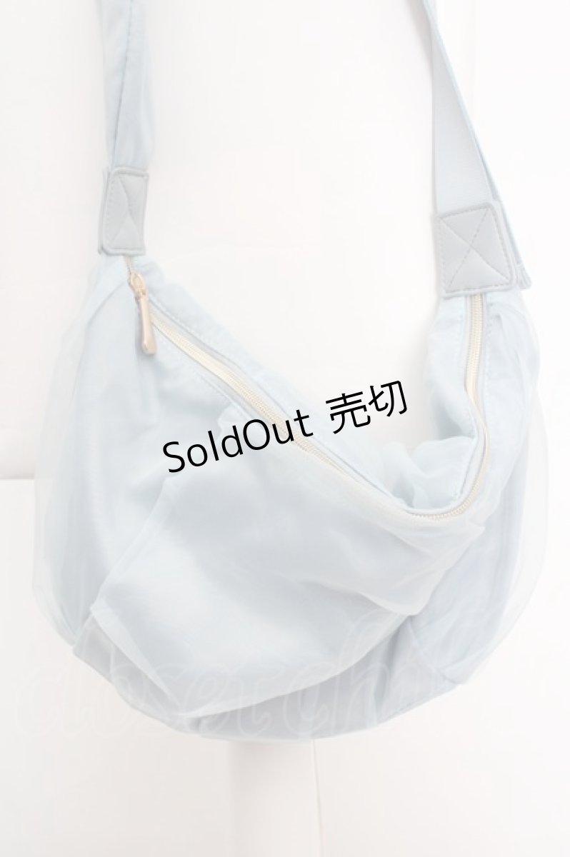 画像1: m petit by misako / AMチュールリボンショルダーバッグ  サックス O-26-04-04-1045-LO-BG-IG-ZT0414A (1)